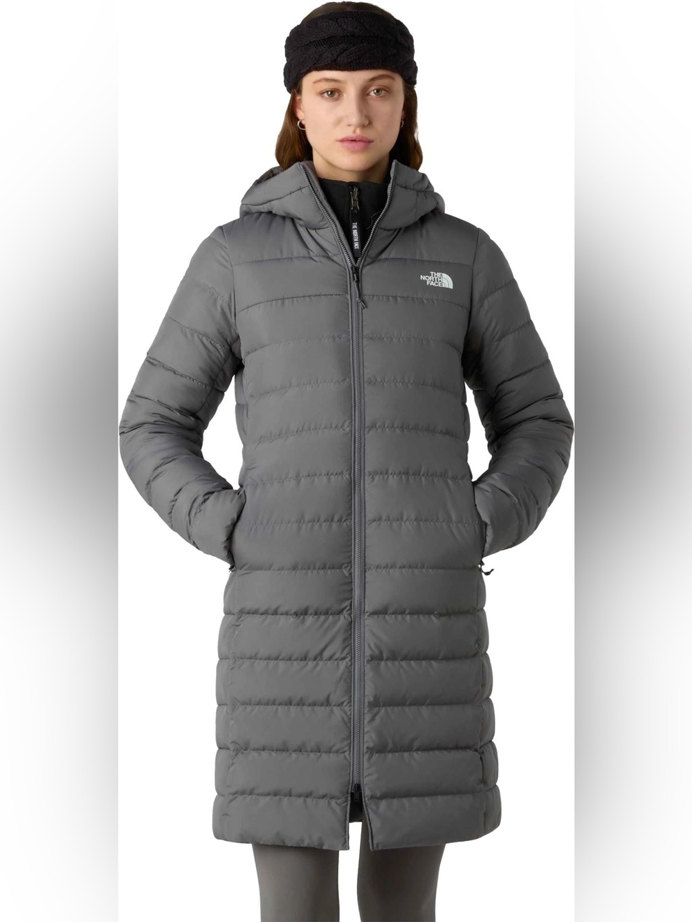NWT The North Face Aconcagua Parka Down Smoked Pearl Gray Coat Size Small